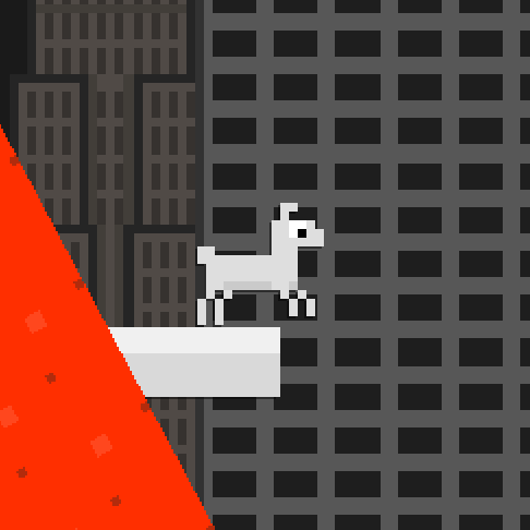 Lava LLama Game Running Screenshot